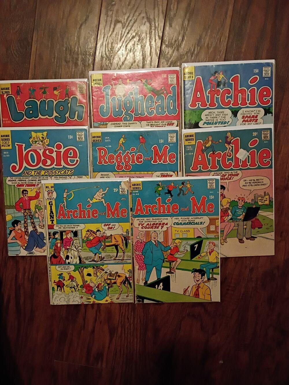 Lot 8 1960s Archie comic books Laugh, Josie/Pussycats, Jughead, Archie & Me Gd